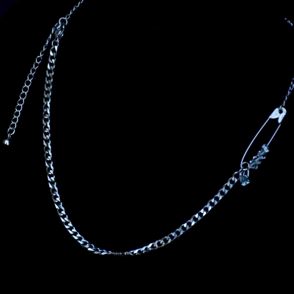 Pin Cuban Hinge Chain Stainless Steel Necklace