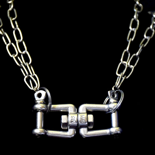 Chunky Screw-on Stainless Steel Necklace