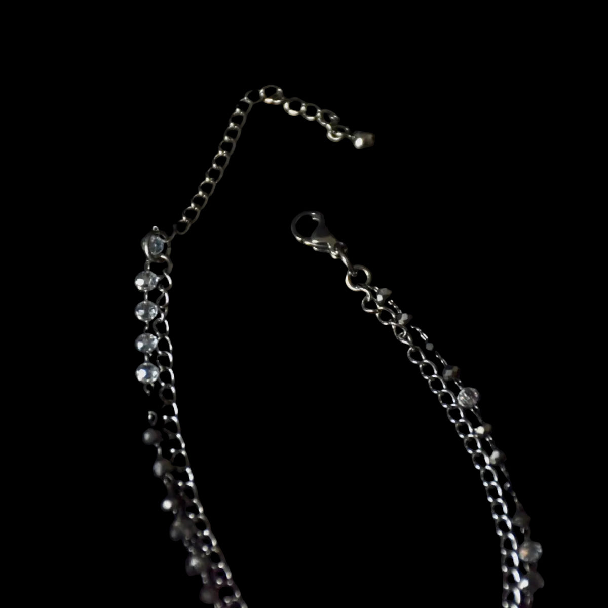 Crystal Beaded Stainless Steel Bracelet