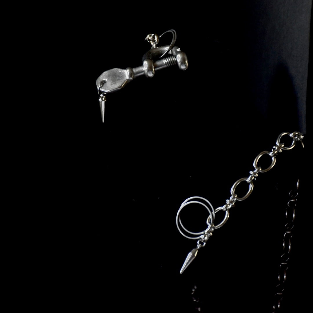 Screw-on Key Spike Stainless Steel Necklace