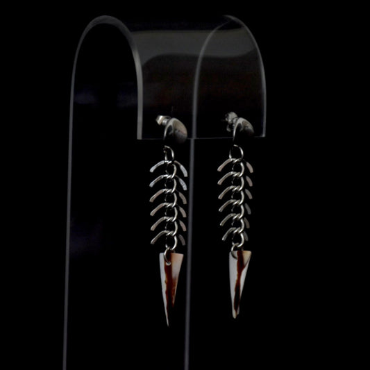 Canine Spinal Stainless Steel Earrings