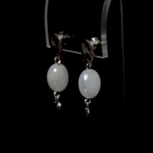 Angel Quartz Heart Stainless Steel Earrings