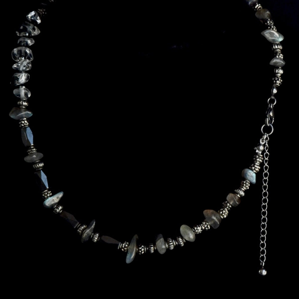 Laborite & Clear Quartz Magnetic Choker