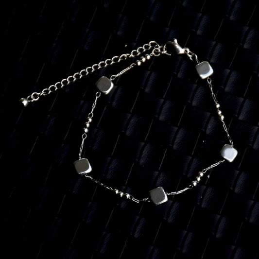 Box & Beads Stainless Steel Bracelet