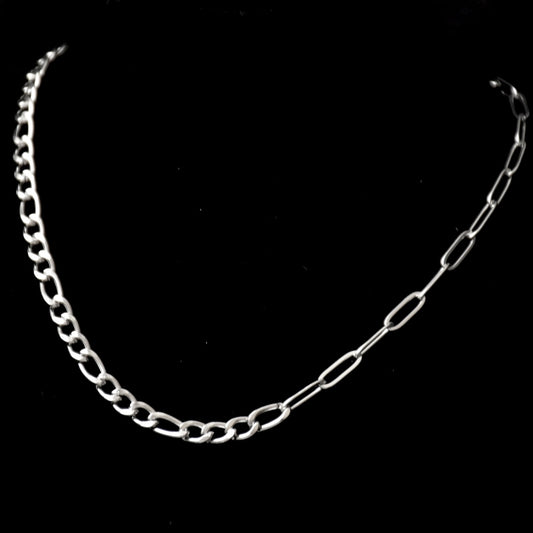 Asymmetric Figaro Chain Stainless steel Choker