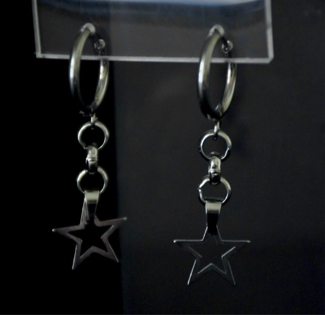 Star Drop Stainless Steel Earrings