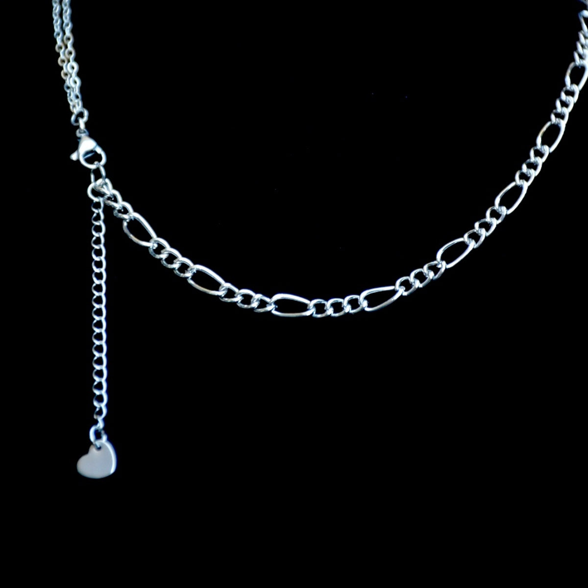 Asymmetric Figaro Stainless Steel Necklace