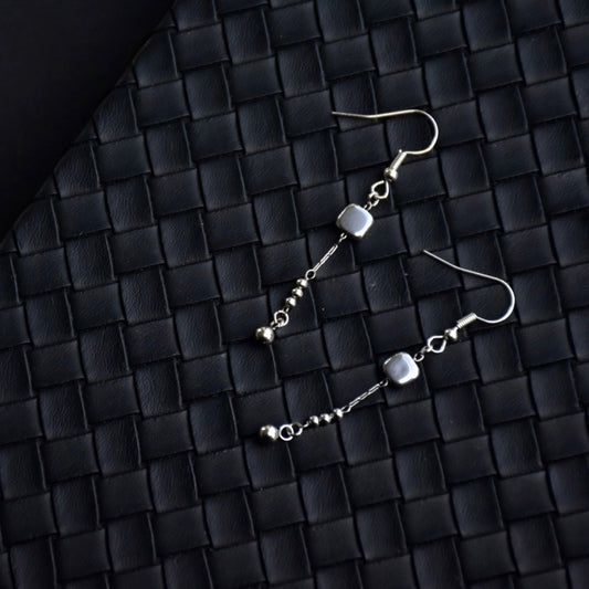 Box Drop Stainless Steel Earrings