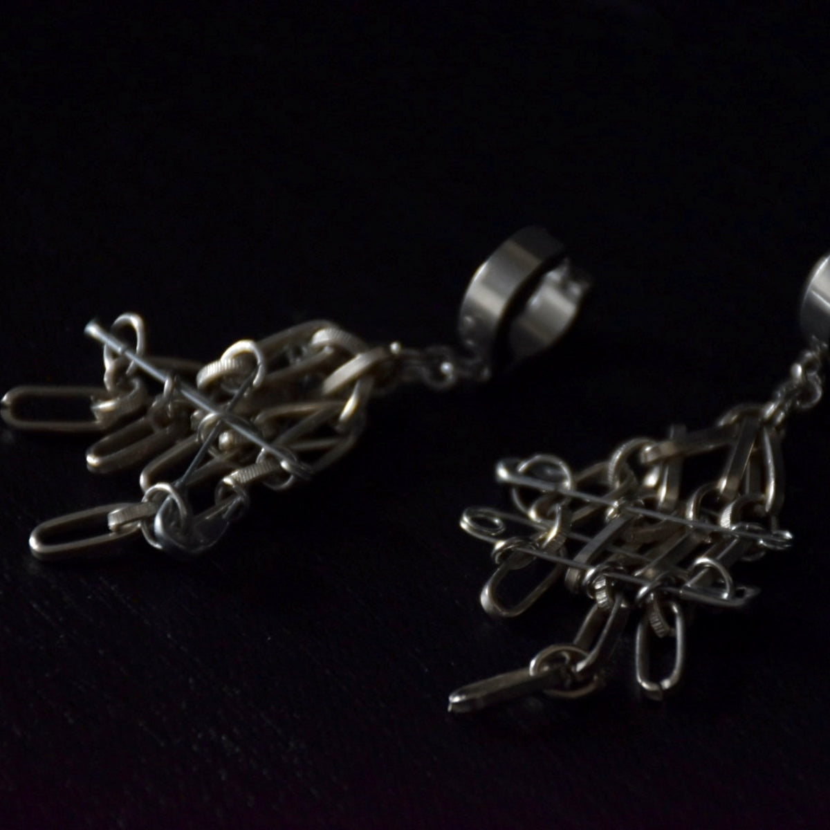 Paperclips & Pins Stainless Steel Earrings