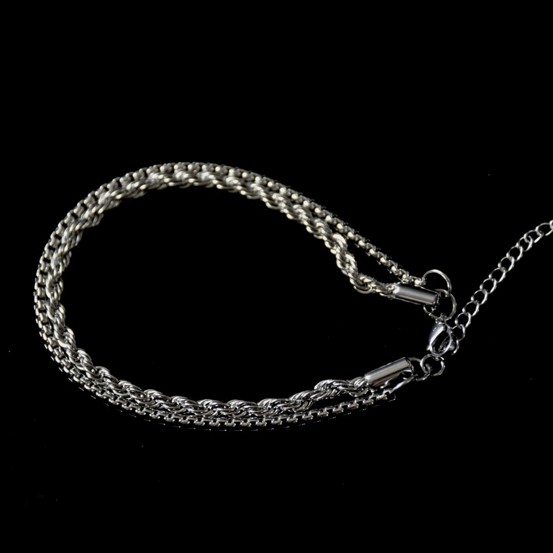Spiga & Box Chain
Stainless Steel Bracelet