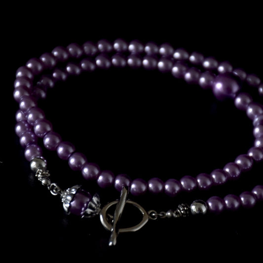 Versatile Purple Bead Thread-Through
