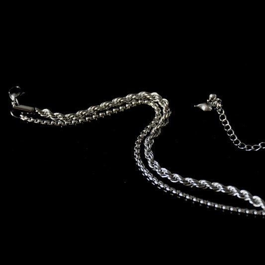 Spiga & Box Chain
Stainless Steel Bracelet