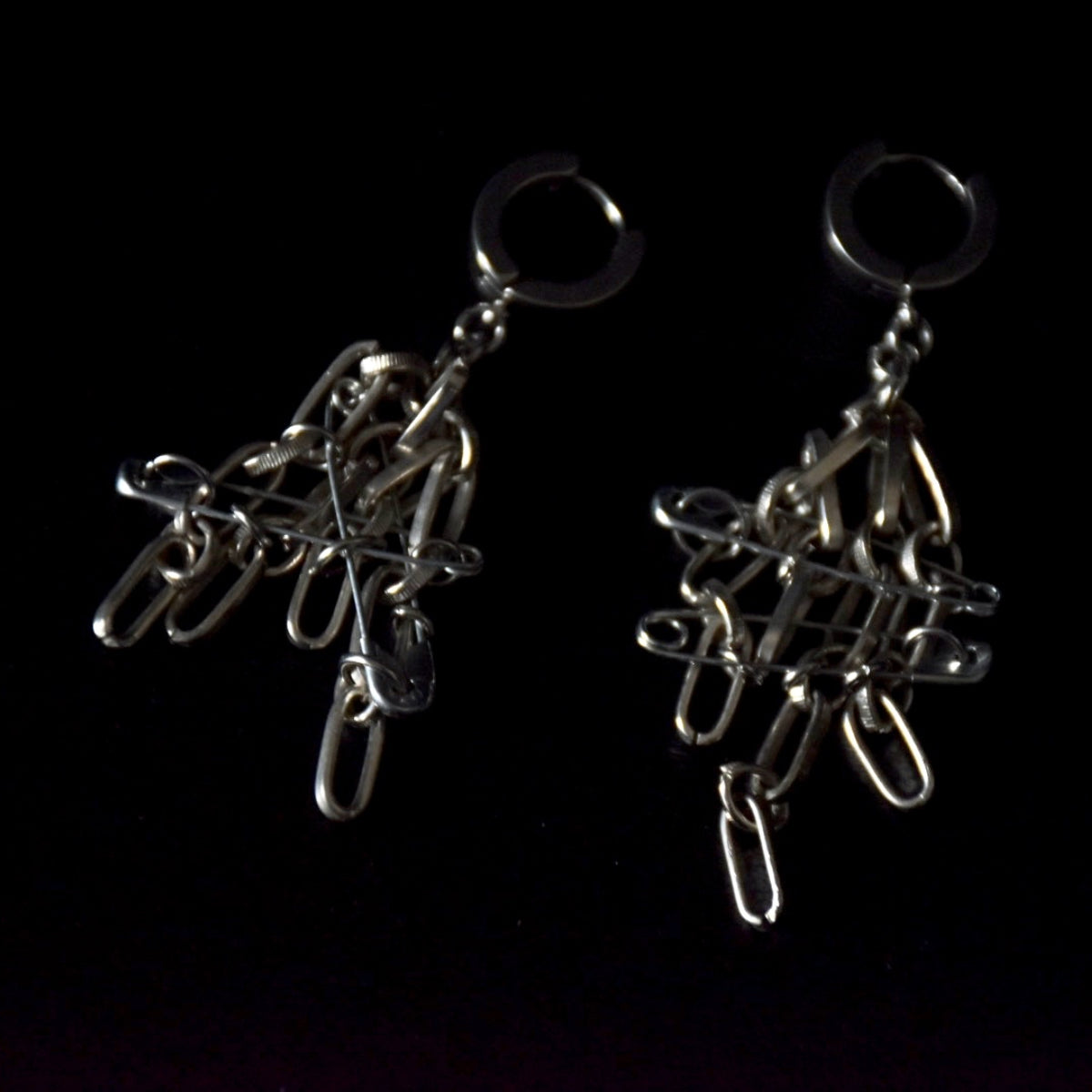 Paperclips & Pins Stainless Steel Earrings