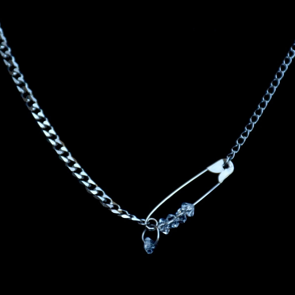 Pin Cuban Hinge Chain Stainless Steel Necklace