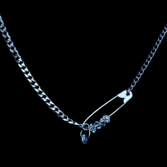 Pin Cuban Hinge Chain Stainless Steel Necklace