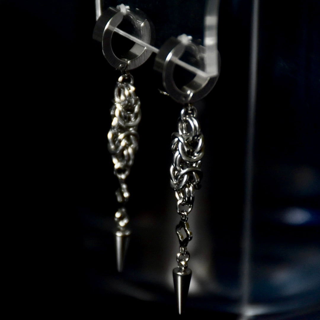 Chainmail Starry Stainless Steel Drop Earrings