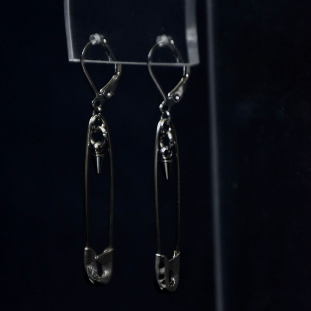 Delicate Safety Pin Drop Stainless Steel Earrings