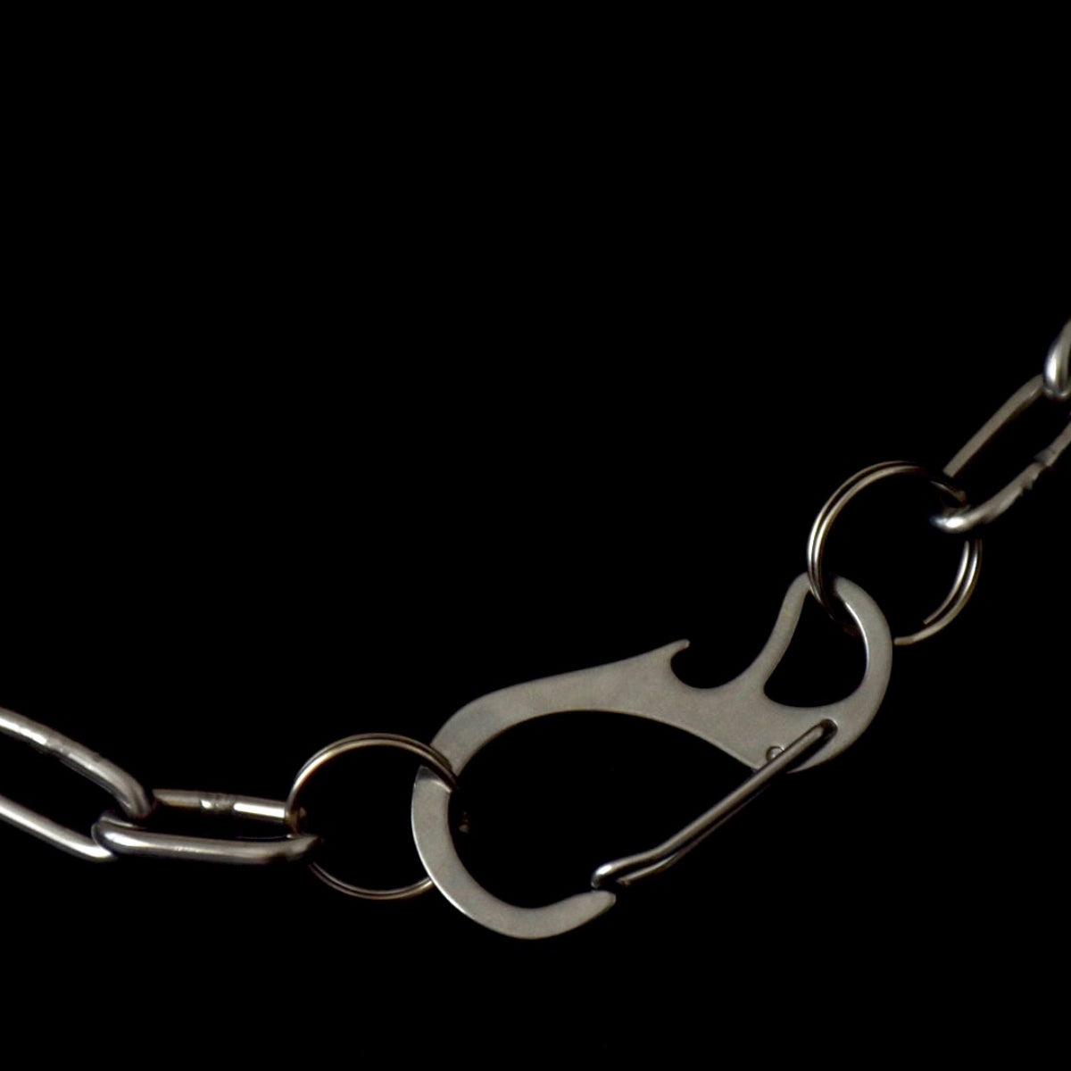 Flaming Carabiner Chain Stainless Steel Choker