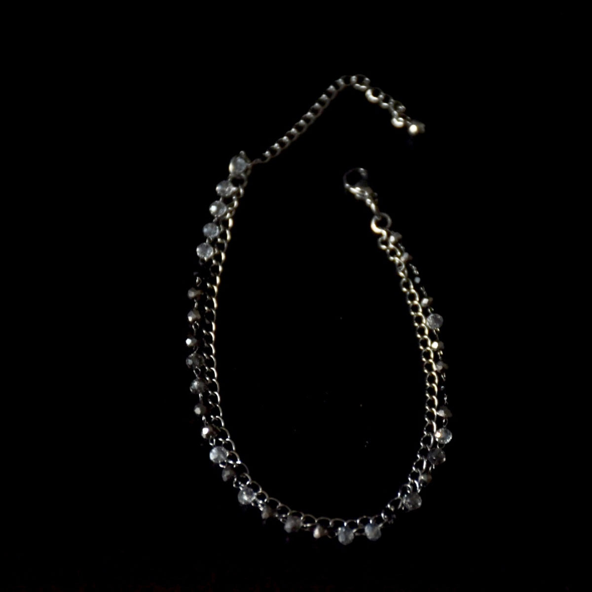 Crystal Beaded Stainless Steel Bracelet