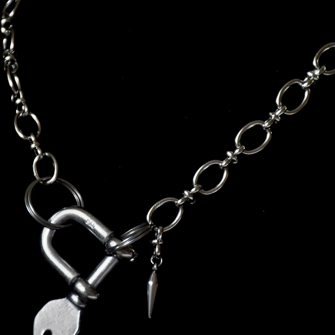 Screw-on Key Spike Stainless Steel Necklace