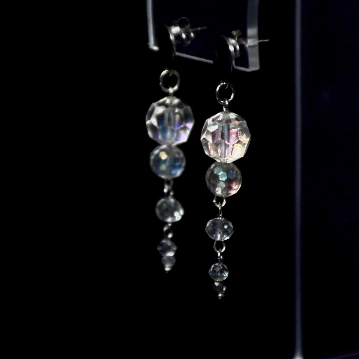 Crystal Drop Stainless Steel Earrings