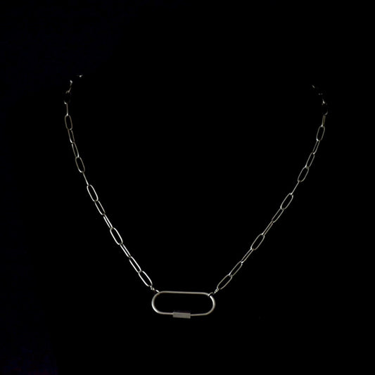 Carabiner Clip Chain Stainless Steel Necklace