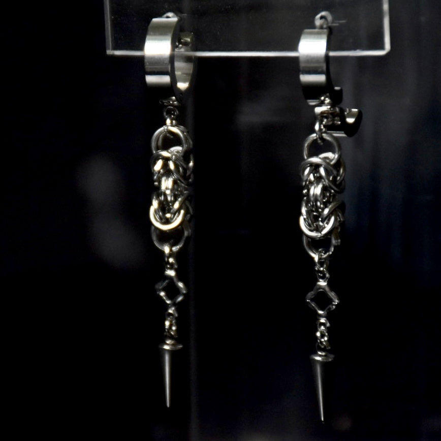 Chainmail Starry Stainless Steel Drop Earrings