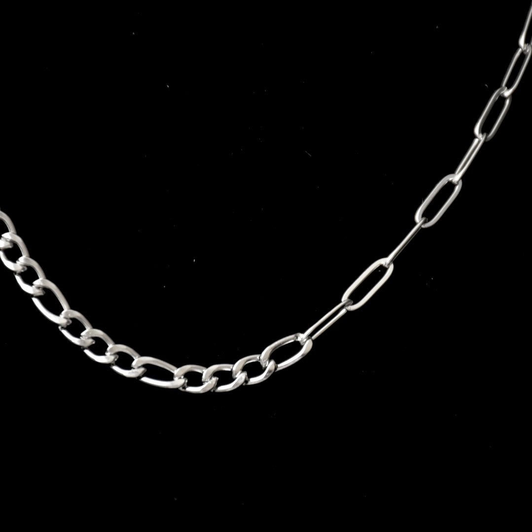 Asymmetric Figaro Chain Stainless steel Choker