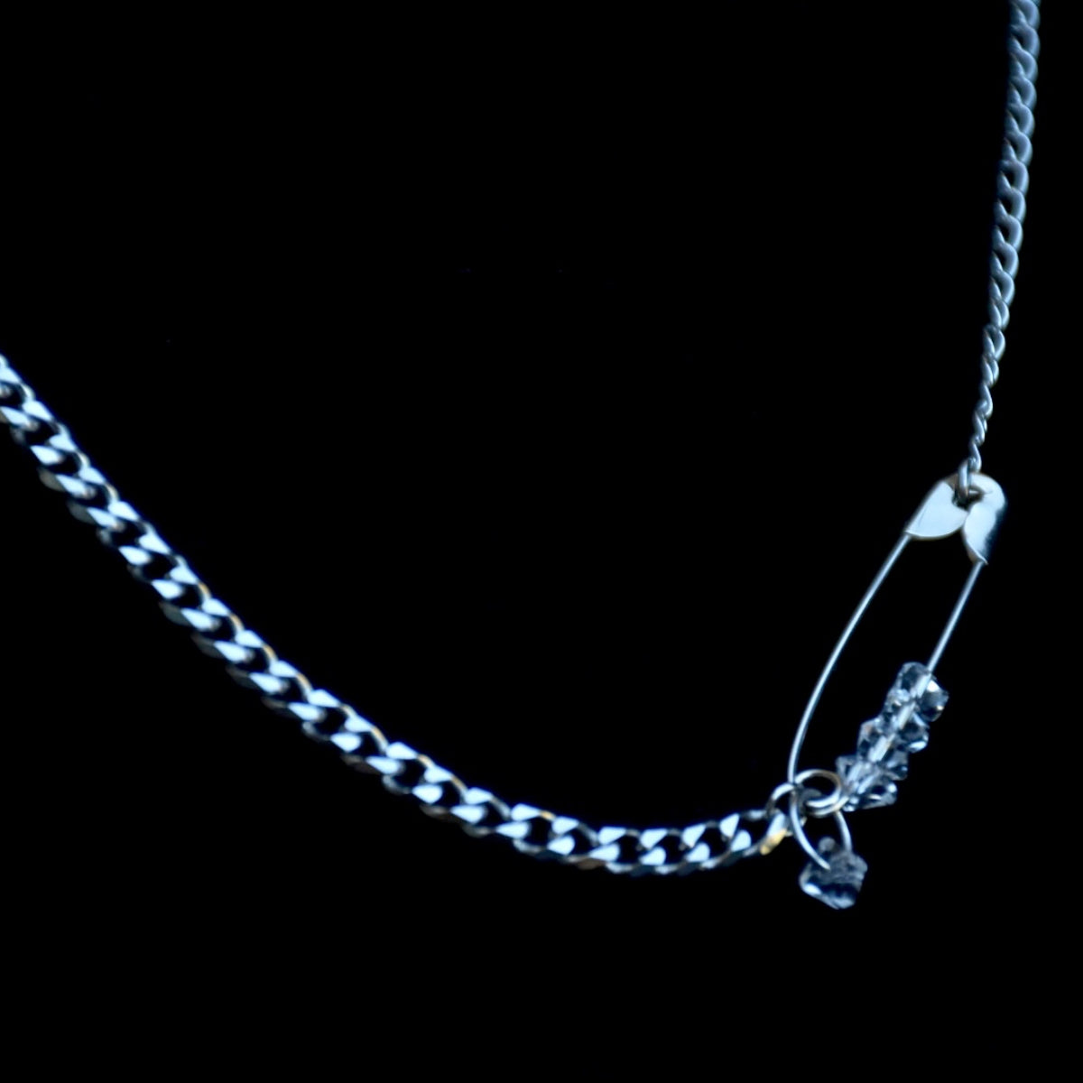 Pin Cuban Hinge Chain Stainless Steel Necklace