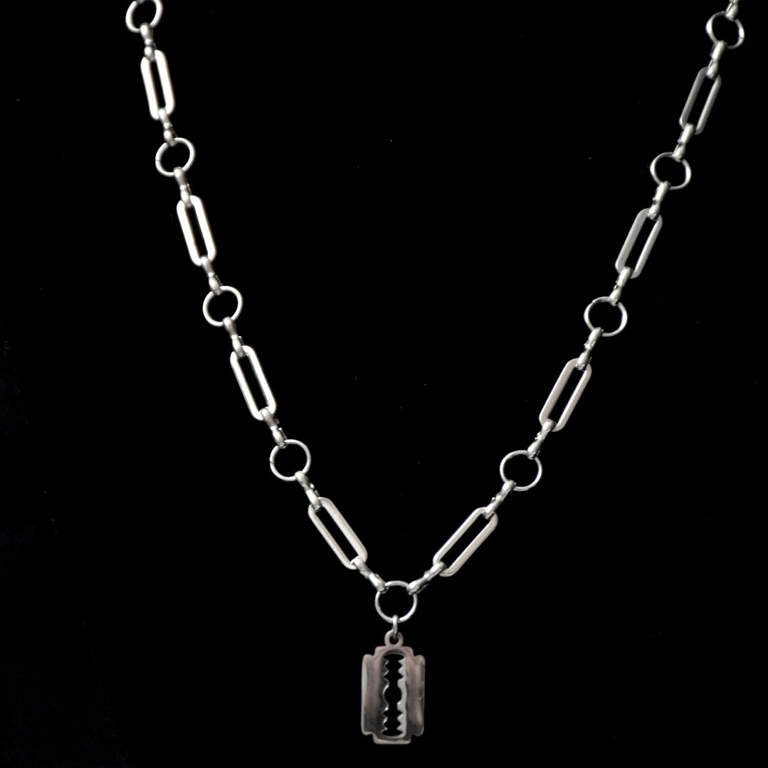 Paper Clip Razor
Stainless Steel Necklace