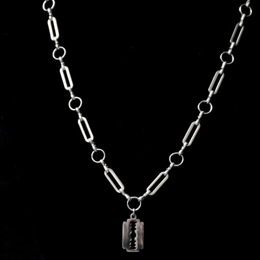 Paper Clip Razor
Stainless Steel Necklace