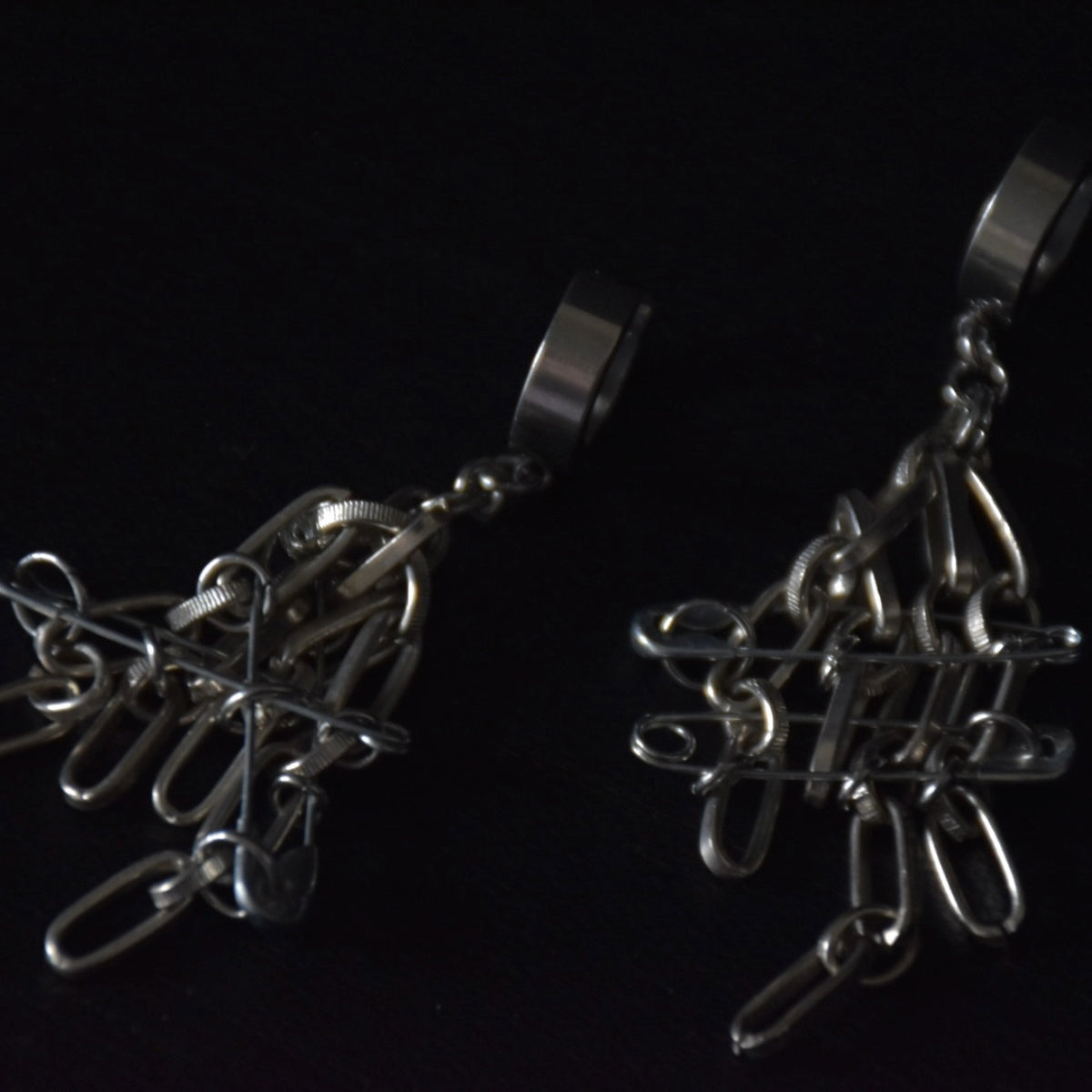 Paperclips & Pins Stainless Steel Earrings
