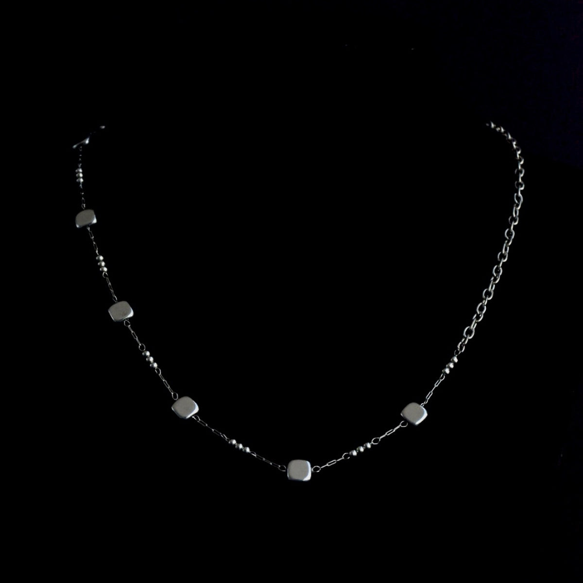 Asymptomatic Two Chain Stainless Steel Choker