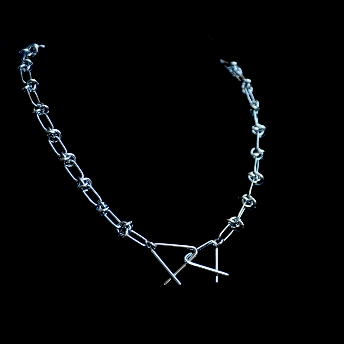 ‘Solve Me’ Barbed Stainless Steel Necklace