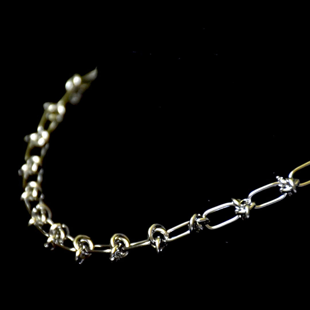 Barbed Chain Double Carabiner Stainless Steel Choker