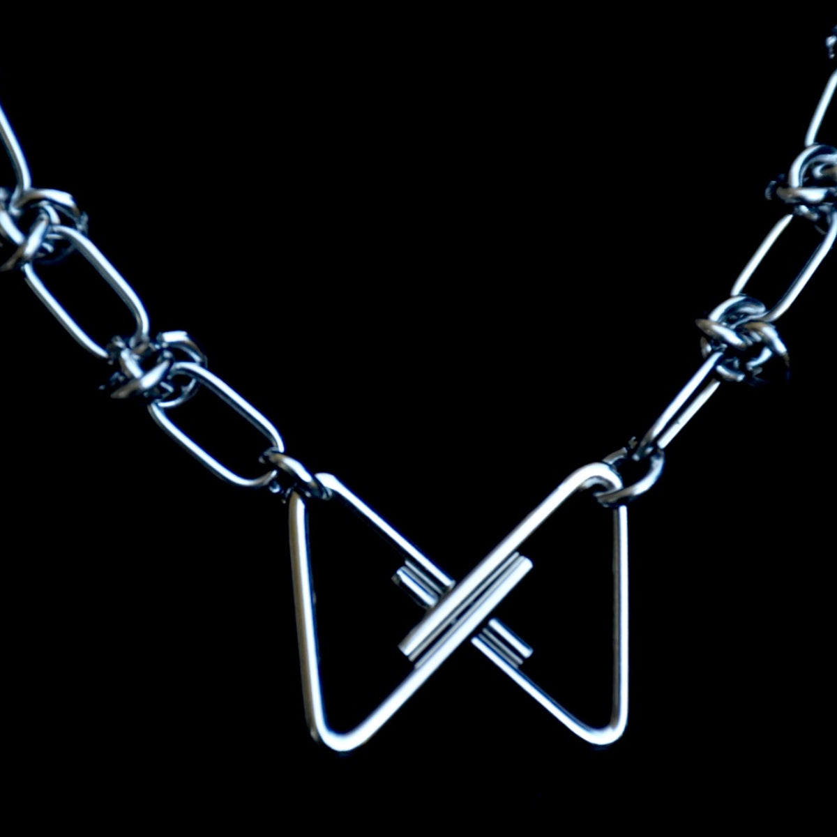 ‘Solve Me’ Barbed Stainless Steel Necklace