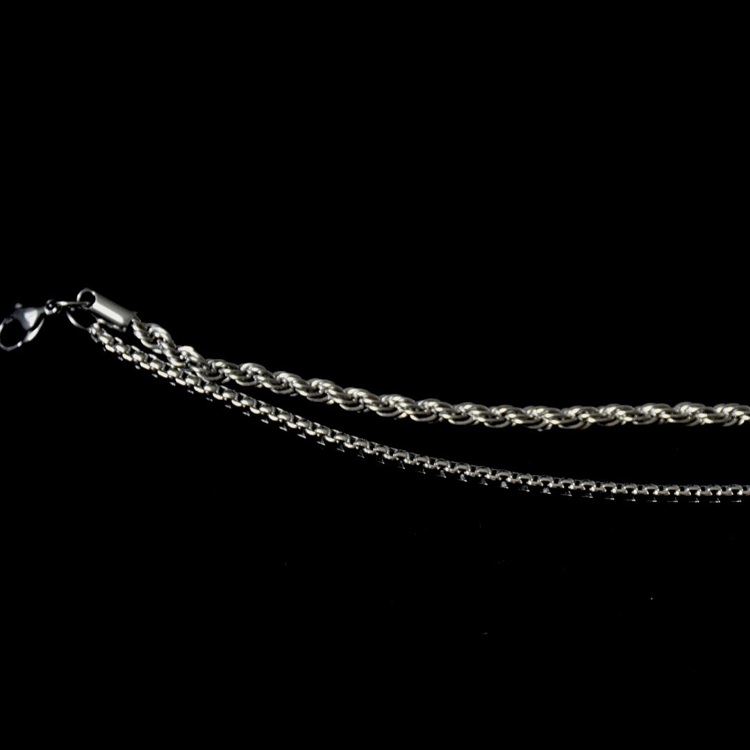 Spiga & Box Chain
Stainless Steel Bracelet