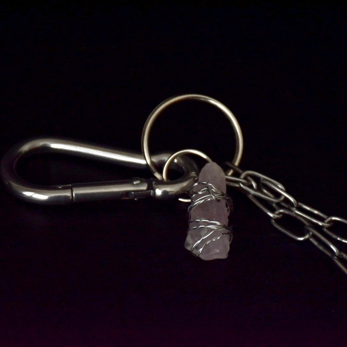 Rose Quartz Carabiner
