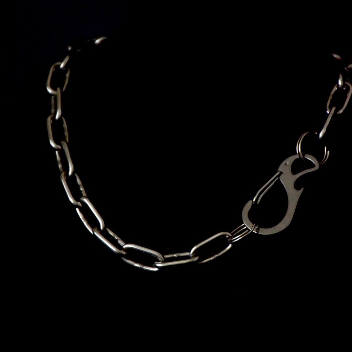 Flaming Carabiner Chain Stainless Steel Choker