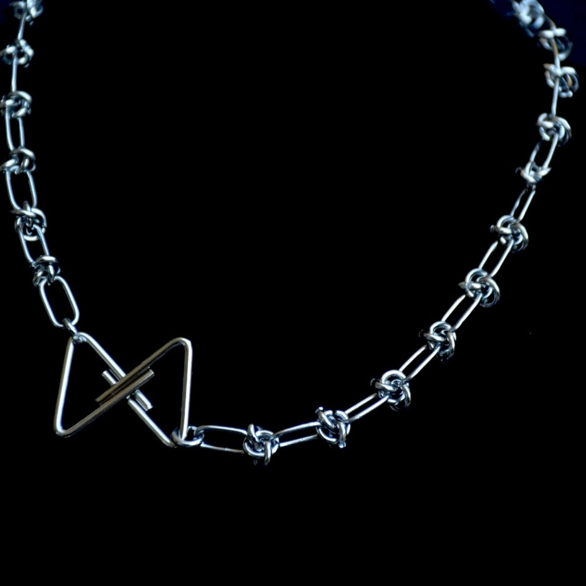 ‘Solve Me’ Barbed Stainless Steel Necklace