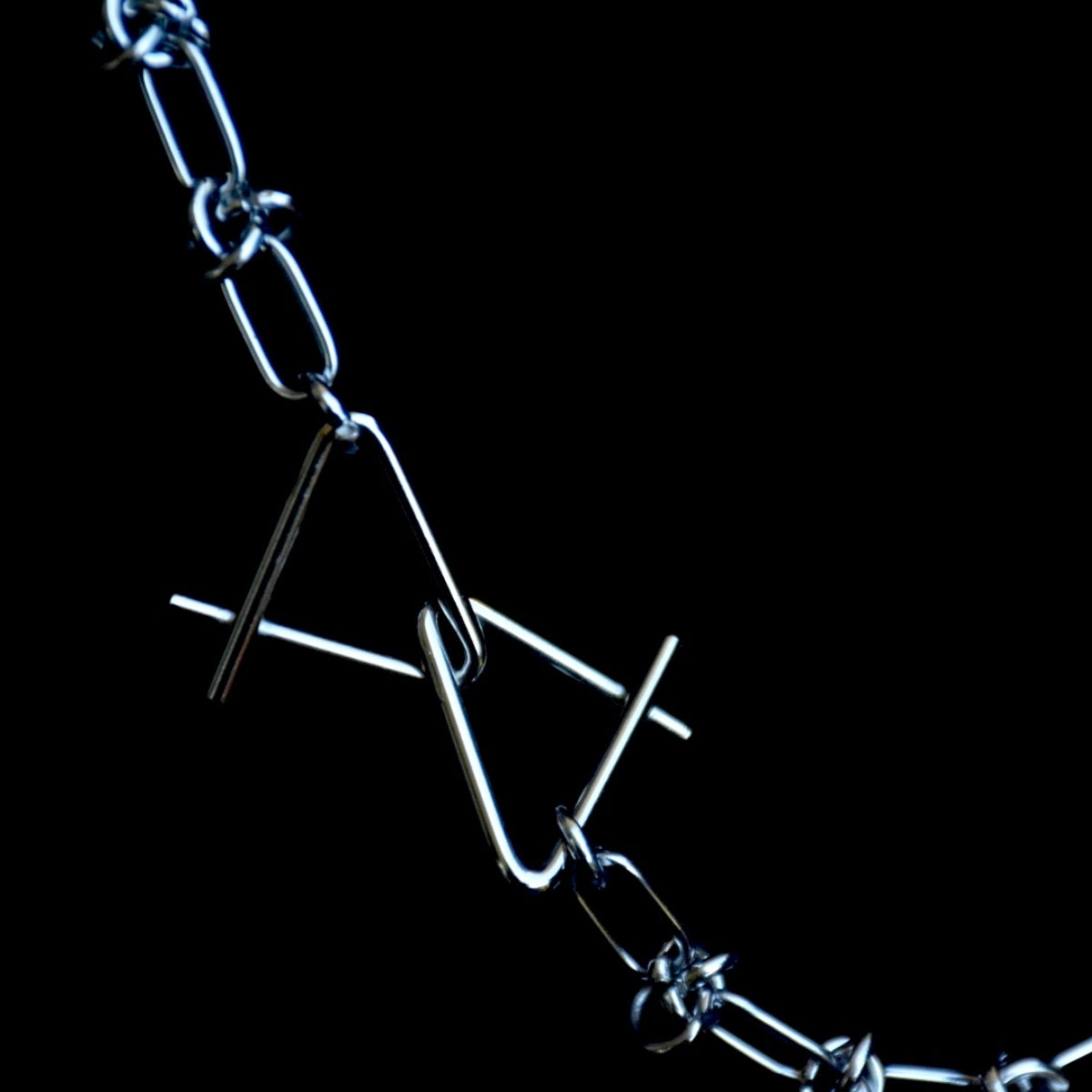 ‘Solve Me’ Barbed Stainless Steel Necklace