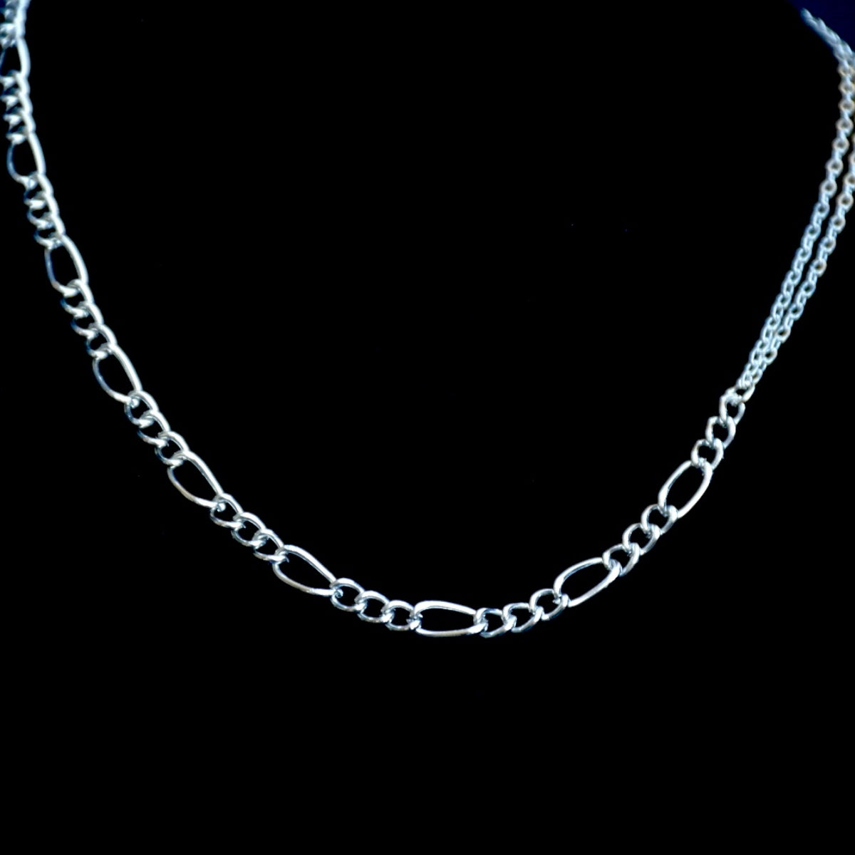 Asymmetric Figaro Stainless Steel Necklace