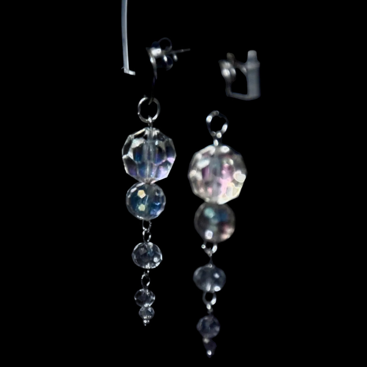 Crystal Drop Stainless Steel Earrings