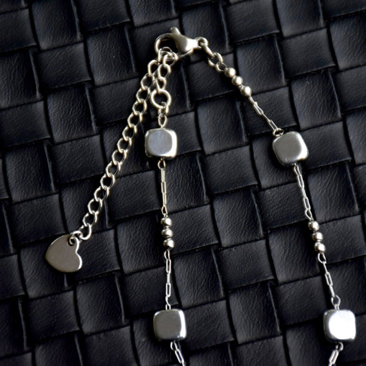 Box Bead Stainless Steel Braclet