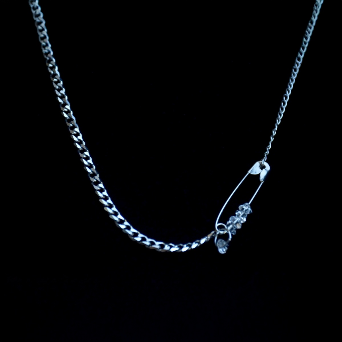 Pin Cuban Hinge Chain Stainless Steel Necklace