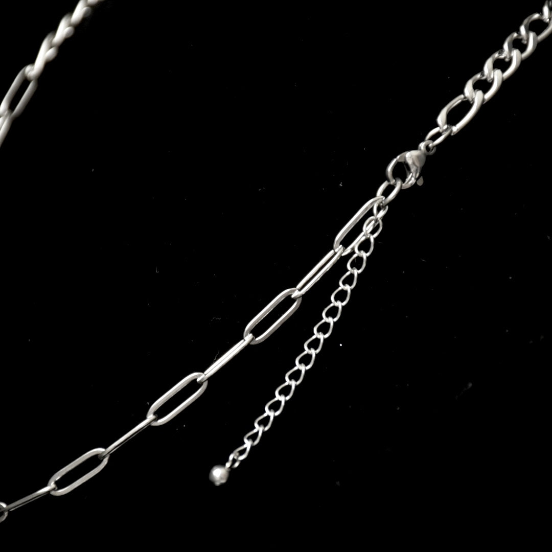 Asymmetric Figaro Chain Stainless steel Choker