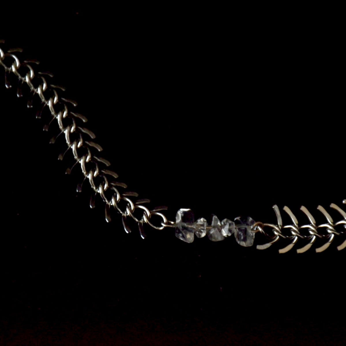 Clear Quartz Spinal Bracelet
