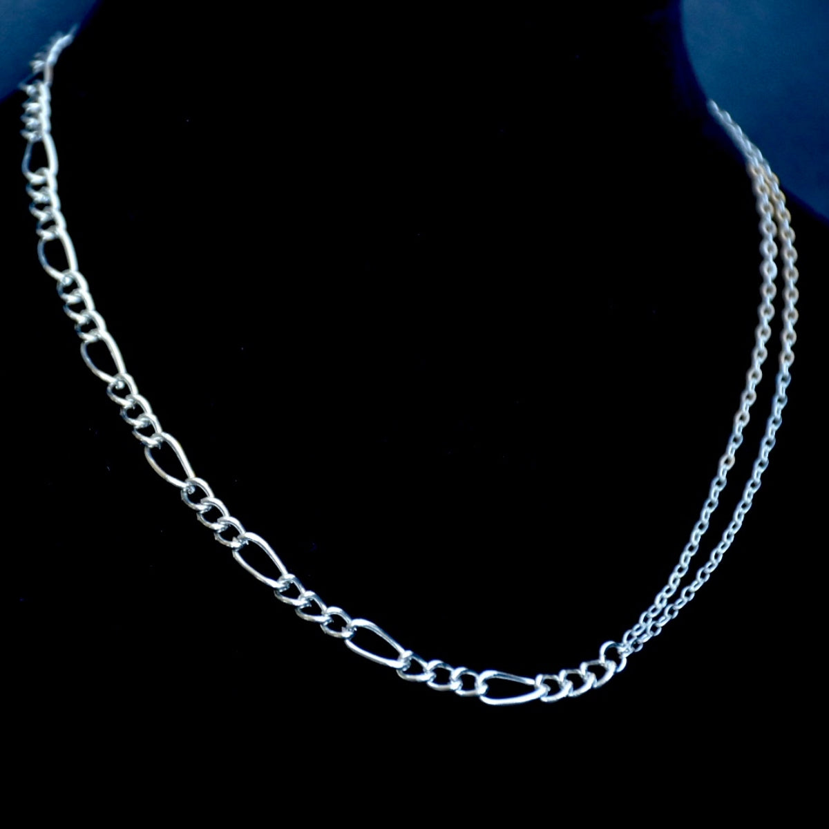 Asymmetric Figaro Stainless Steel Necklace