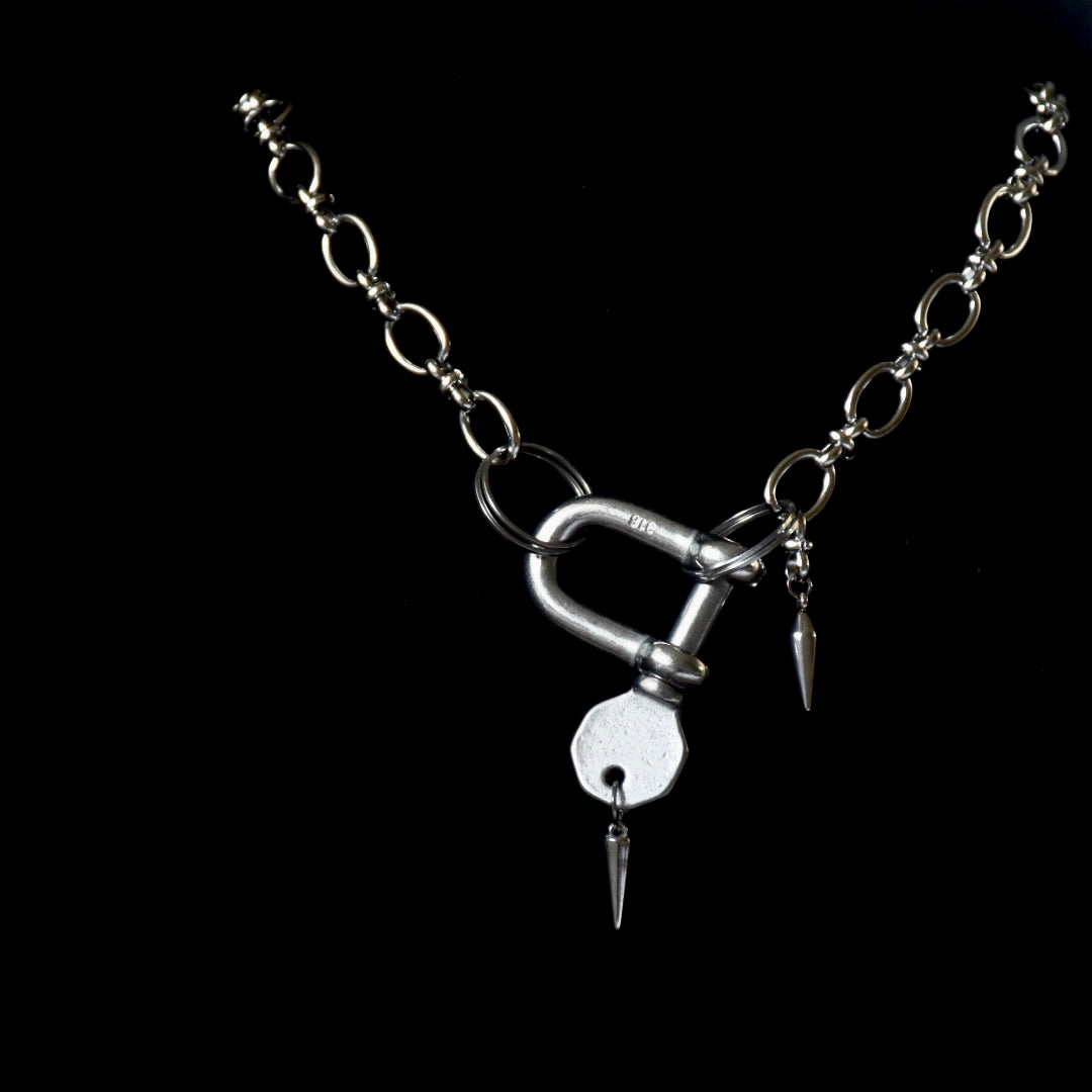 Screw-on Key Spike Stainless Steel Necklace