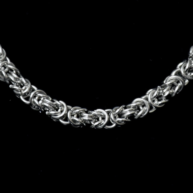 Fishbone Chainmail Stainless Steel Necklace